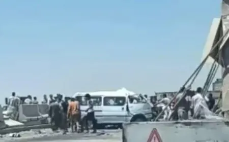 فقدان 4 أشخاص لحياتهم وإصابة 6 آخرين بحادث تصادم في مصر