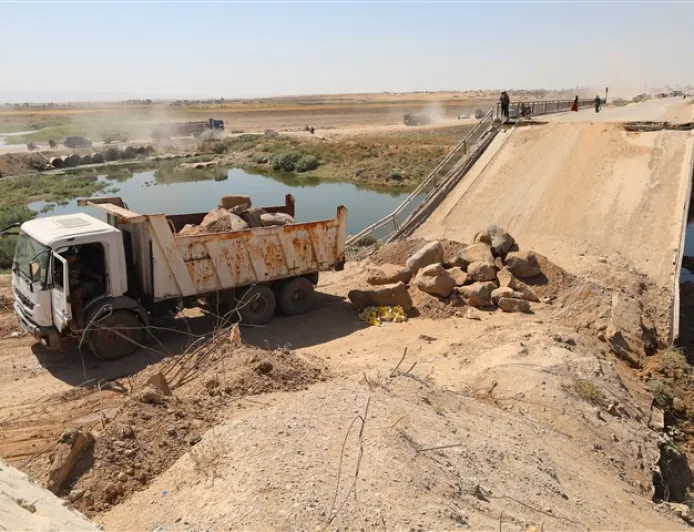 بدء أعمال تأهيل جسر الخابور على طريق M4