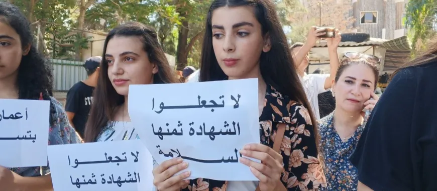 تحرك طلابي في السويداء: التعليم والامتحان حقان بعيداً عن التجاذبات السياسية