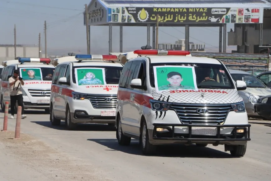 تشييع جثامين مقاتلتين ومقاتل إلى مثواهم الأخير في كوباني