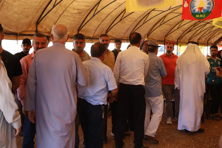 وفود شعبية وعشائرية وحكومية تزور خيمة عزاء سيبان حزني في الحسكة