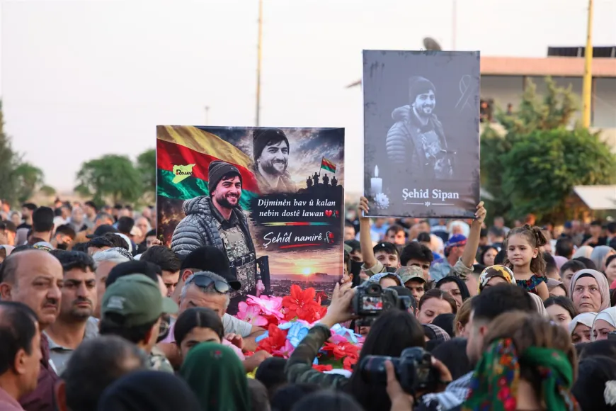 الآلاف يشيعون جثمان الشهيد سيبان حسكة