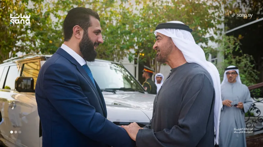 الشرع يلتقي محمد بن زايد في أبوظبي