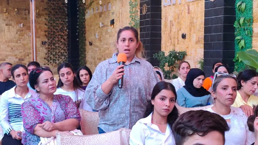 إلهام أحمد تبحث مع كوادر تعليمية في حلب ملف الاندماج ومستقبل اللغة الكردية