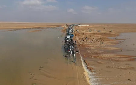 حالة الطرق بعد السيول في سوريا