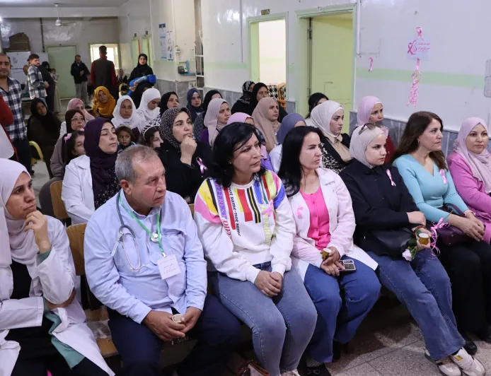 "أكتوبر الوردي" في تربه سبيه والحسكة.. التوعية بسرطان الثدي يبدأ بالفحص المبكر