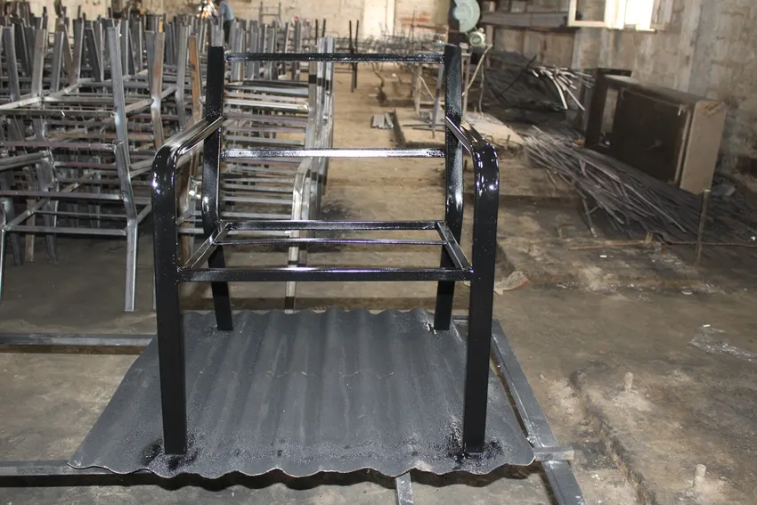 Metal chairs are manufactured locally in al-Tabqa