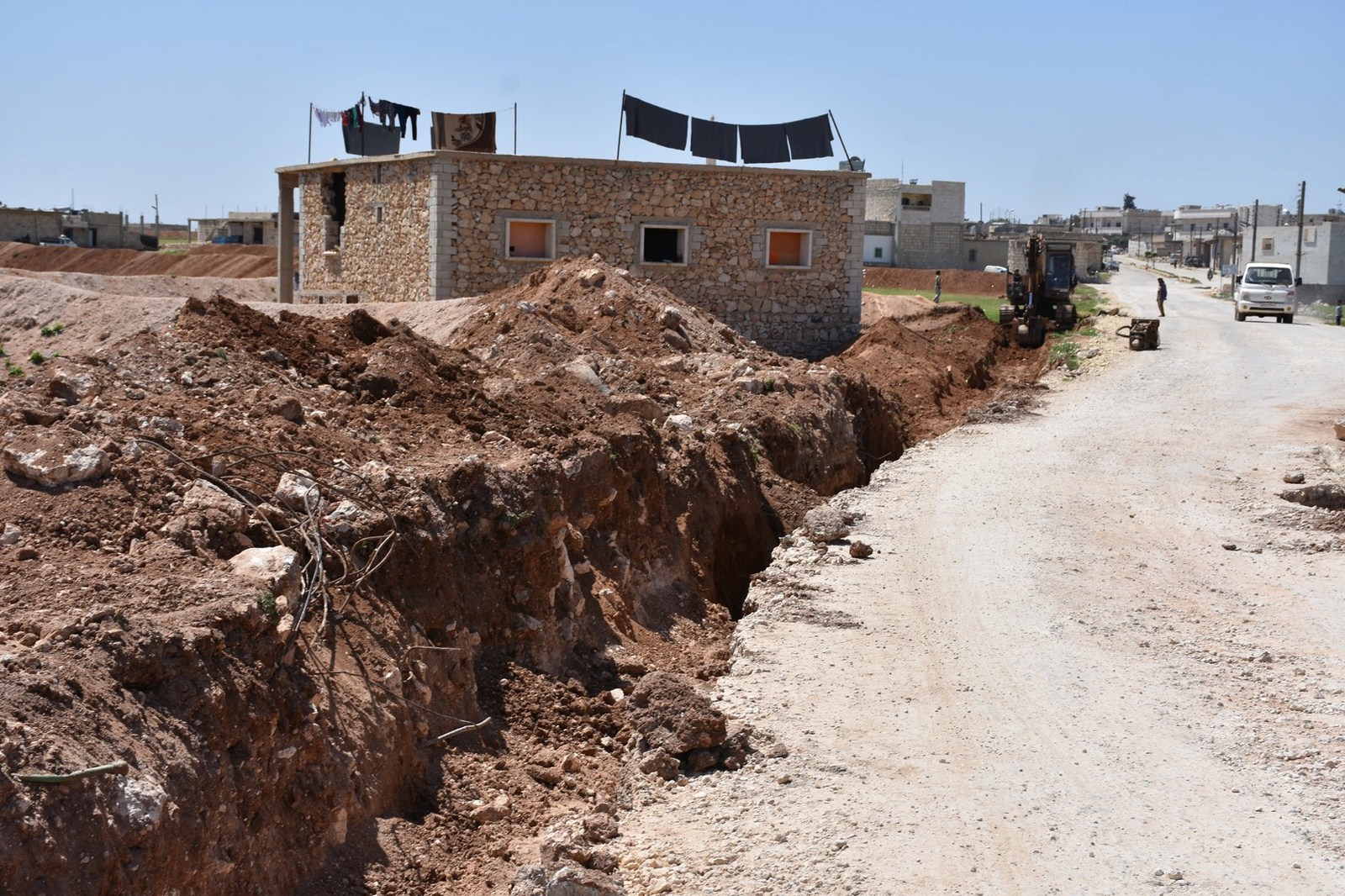 700 families in al-Shahba get to water, sewage net works maintenance also
