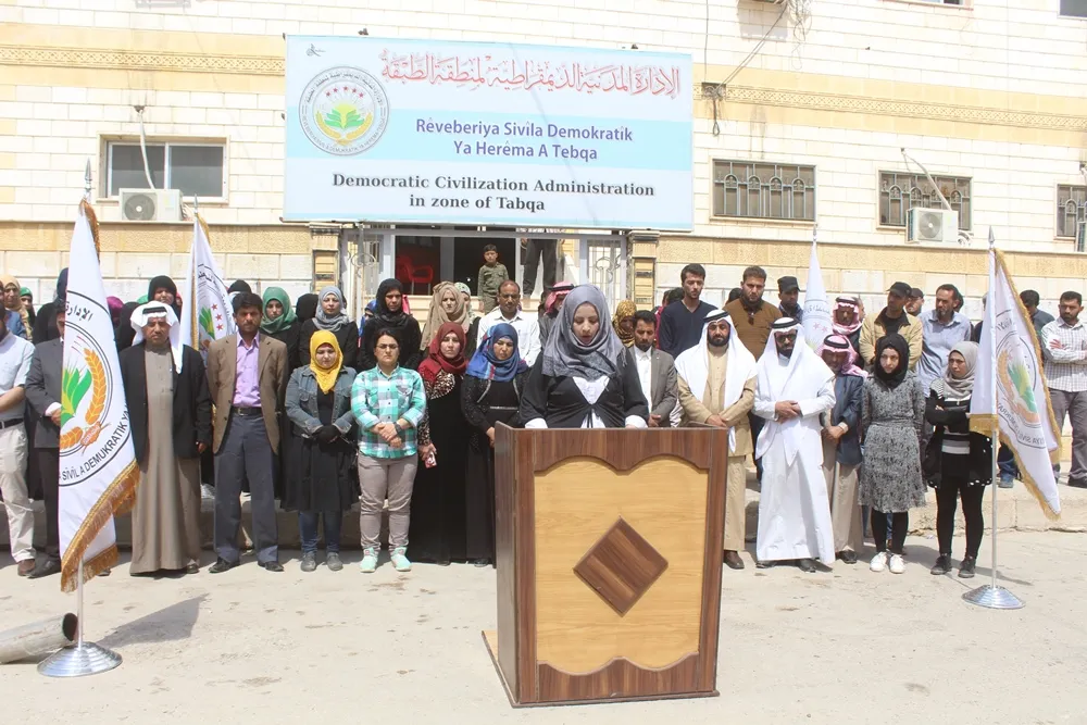 Democrartic civil administration in al-Tabqa reveals amount aid , promissing more to Afrin people