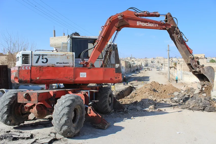 1st stage sewage networks’ maintenance in al-Tabqa