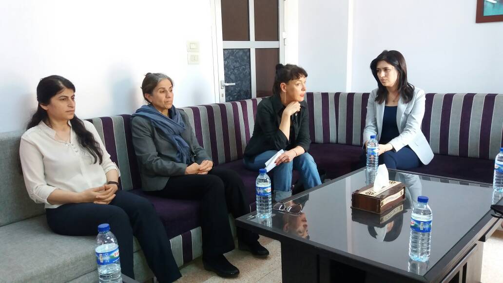 French women’s delegation on a visit to Qamishlo