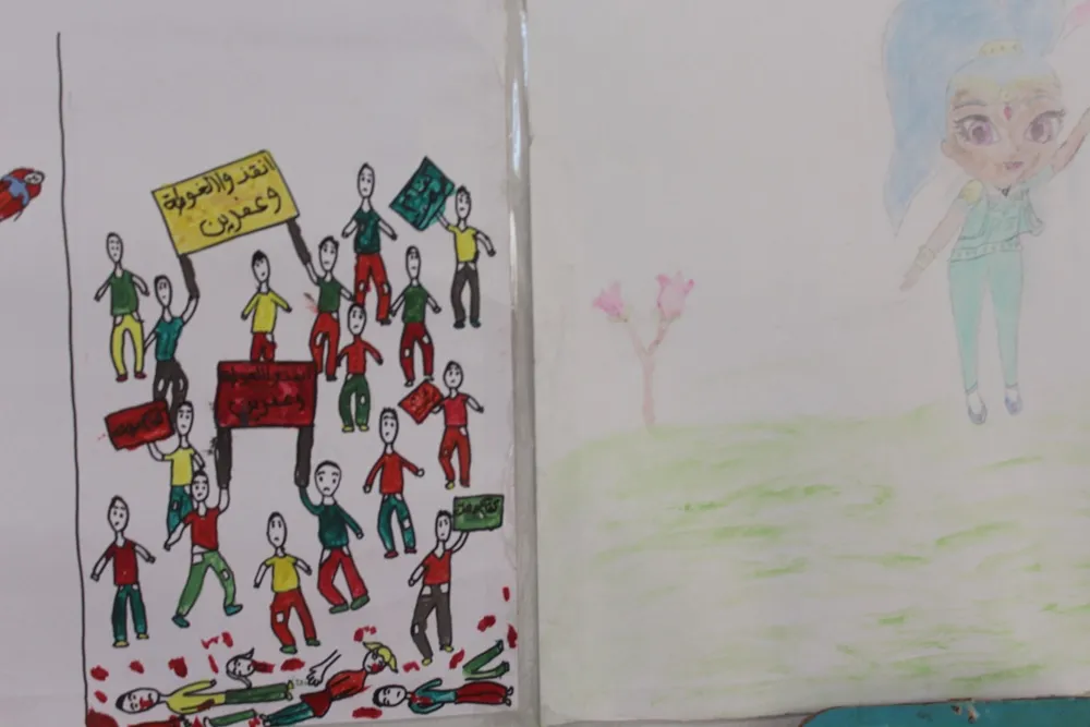 Al-Tabqa children sympathize with children Afrin, Ghouta 