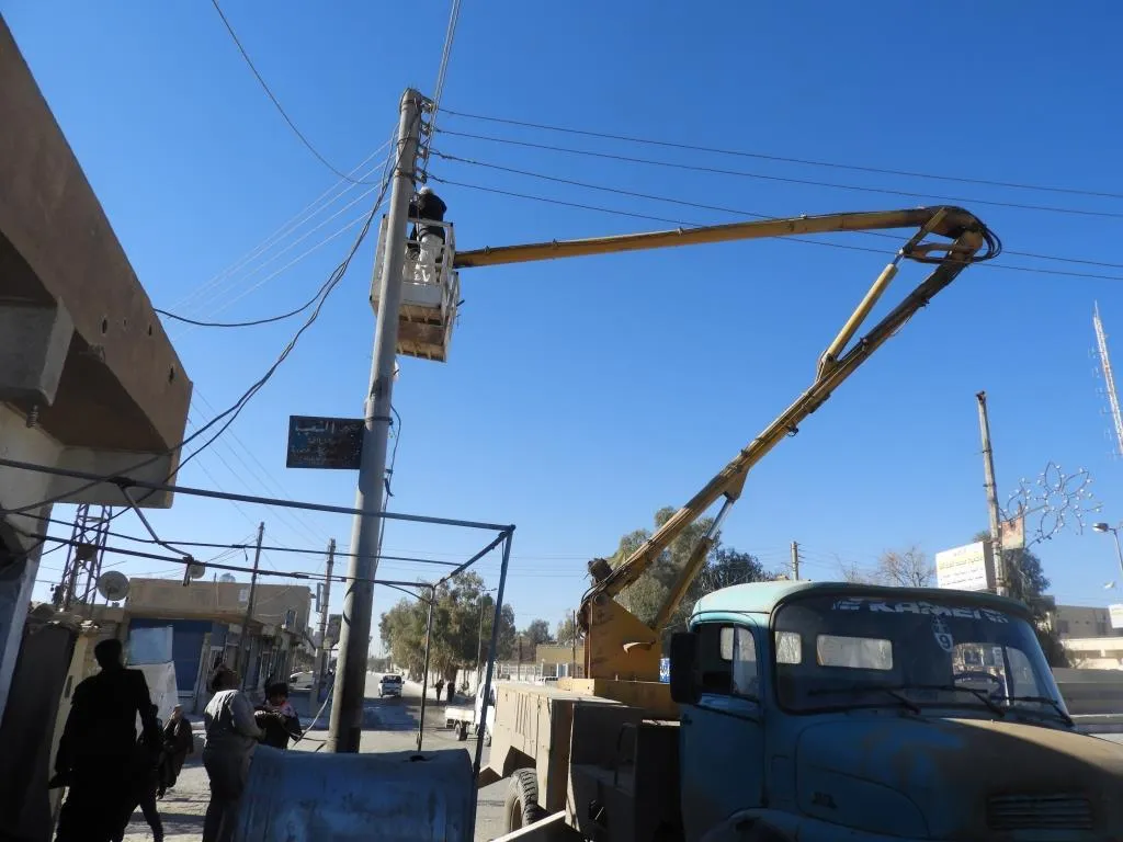 After five-year interruption ... electricity goes back to Ain Issa