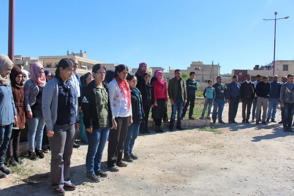Celebration, planting trees in Manbij on Ocelan’s birthday