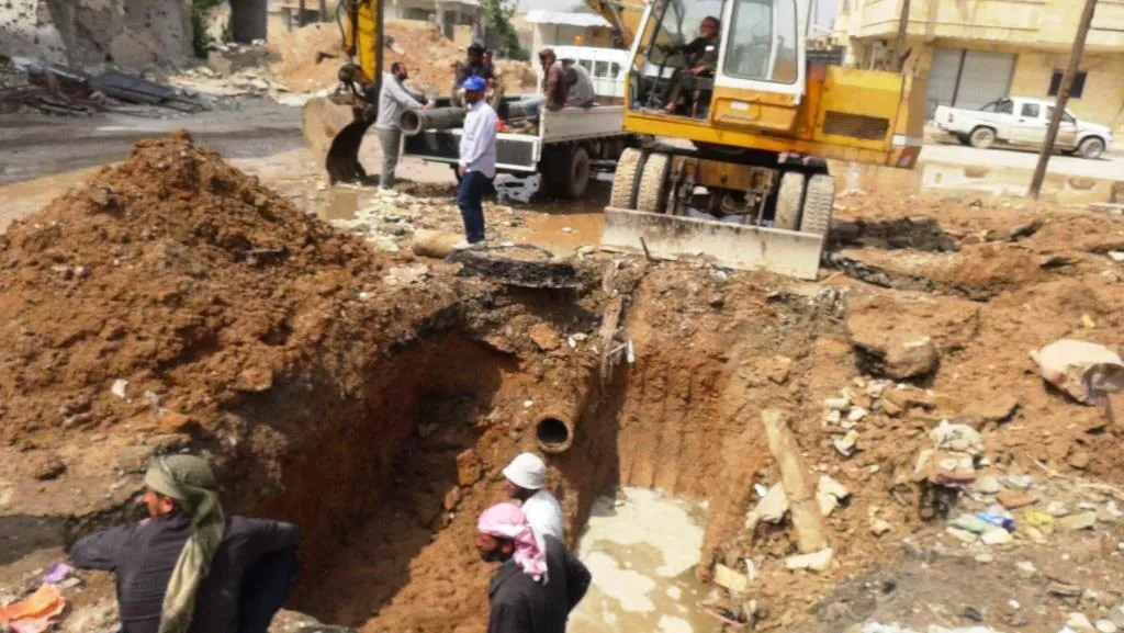 Water networks' maintenance continues in al-Raqqa