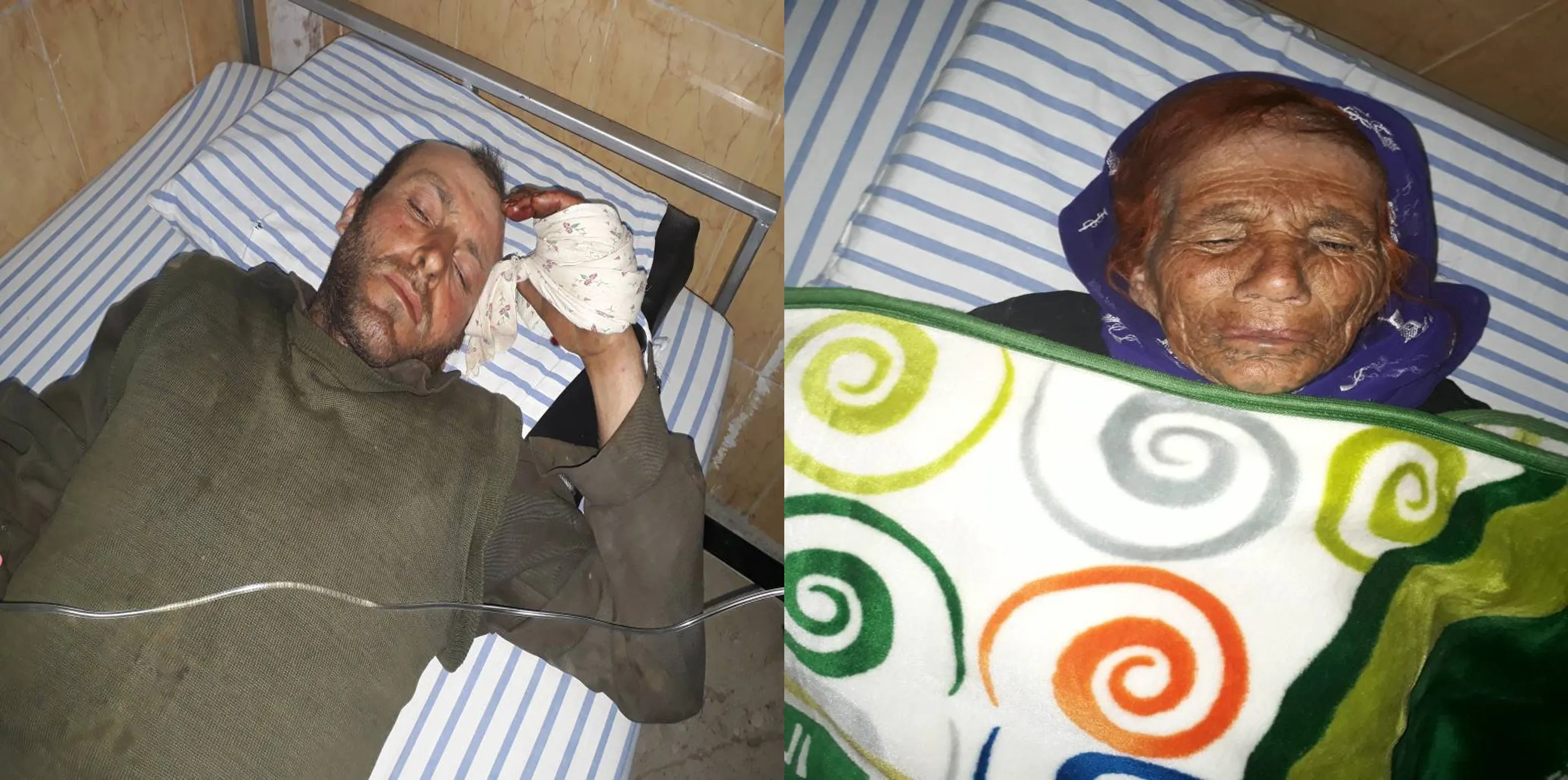 Old woman, man wounded by Turkish occupation’s bullets in Girê Sipî