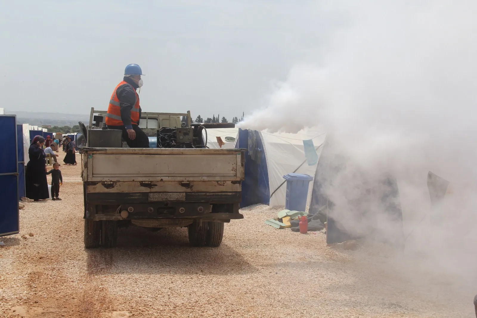Insecticides sprayed in al-Shahba
