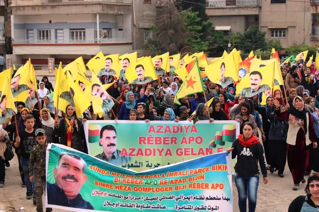 Demo in Qamişlo supported Afrin's resistance, condemned Ocalan's isolation