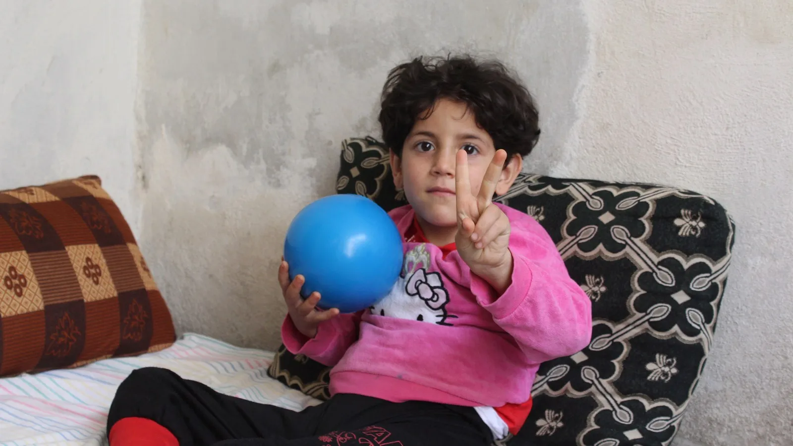 Shrapnel of Turkish occupation missiles paralyze her after it killed her sister
