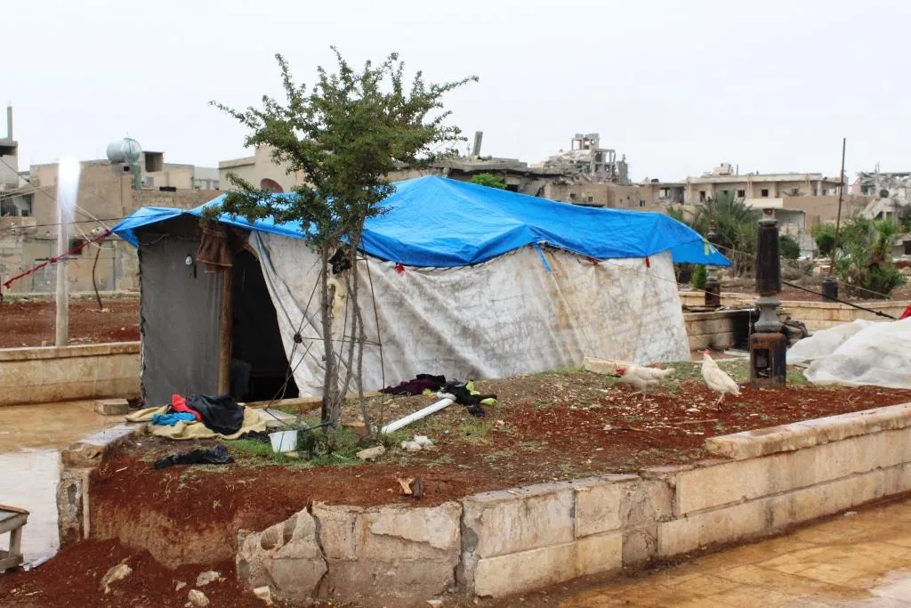 Their house destroyed, now stay in a tent, they ask for help