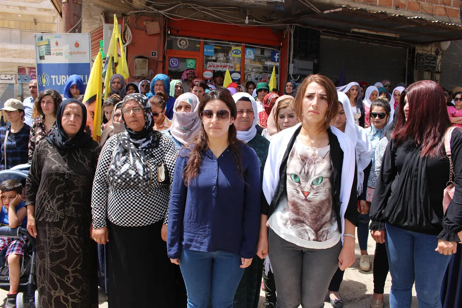 On International Day Against Turkish Invasion, thousands march in Derik