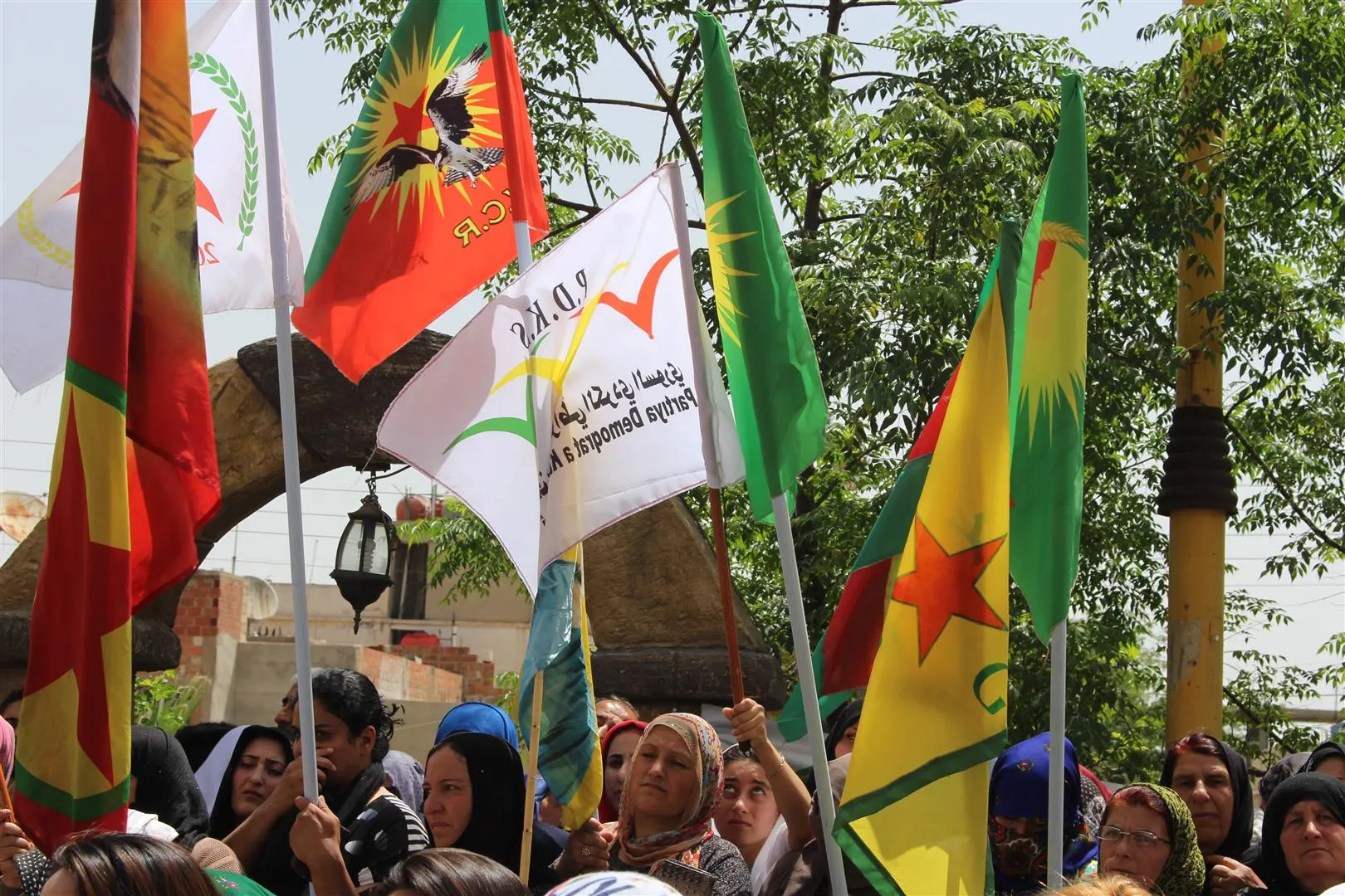 On International Day Against Turkish Invasion, thousands march in Derik