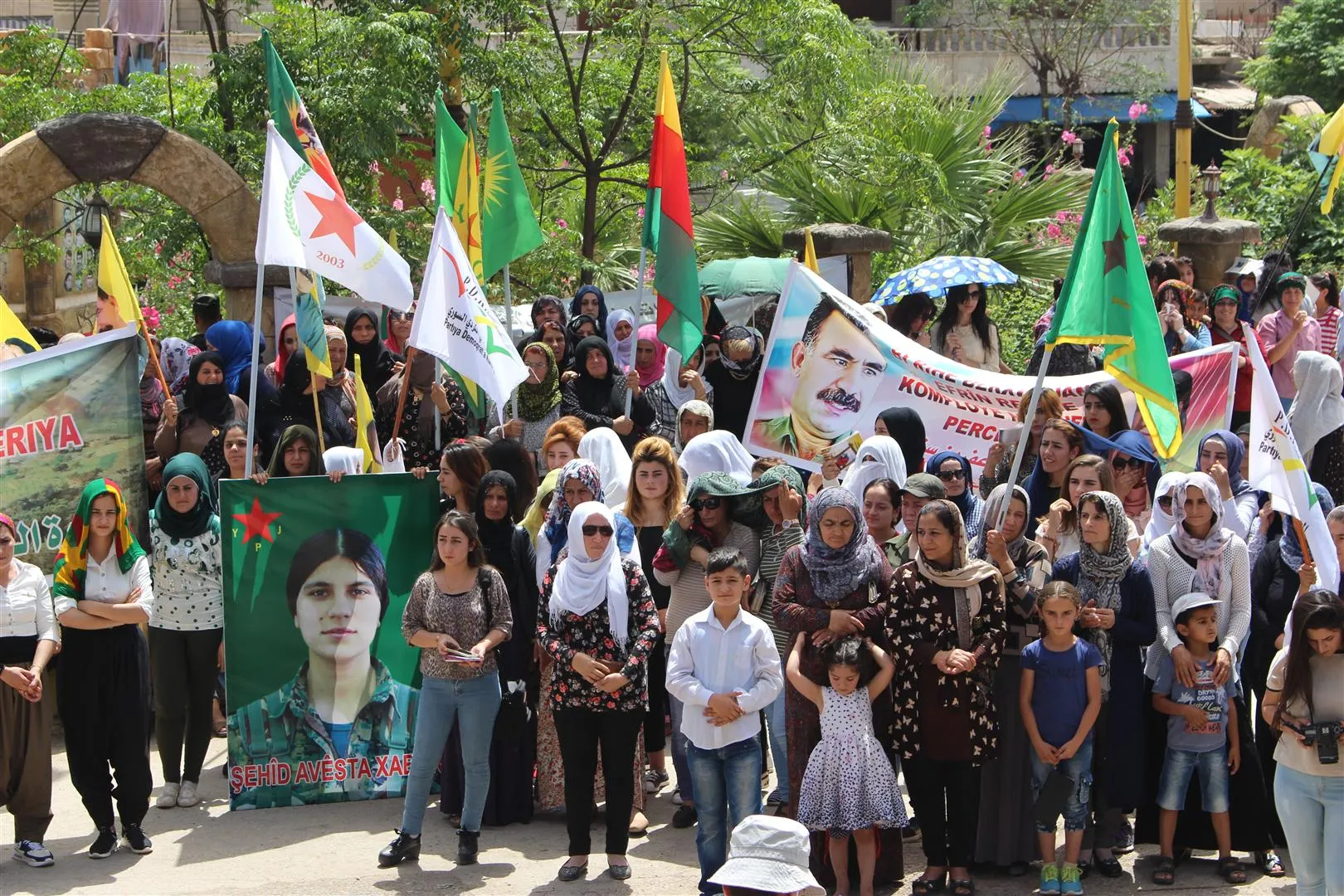 On International Day Against Turkish Invasion, thousands march in Derik