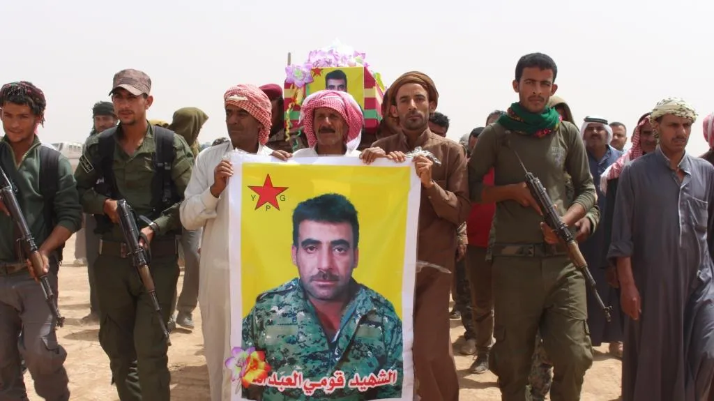 Tel Hamis people bid farewell its martyr