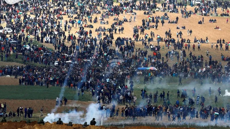 40 Palestinians injured in clashes in Gaza
