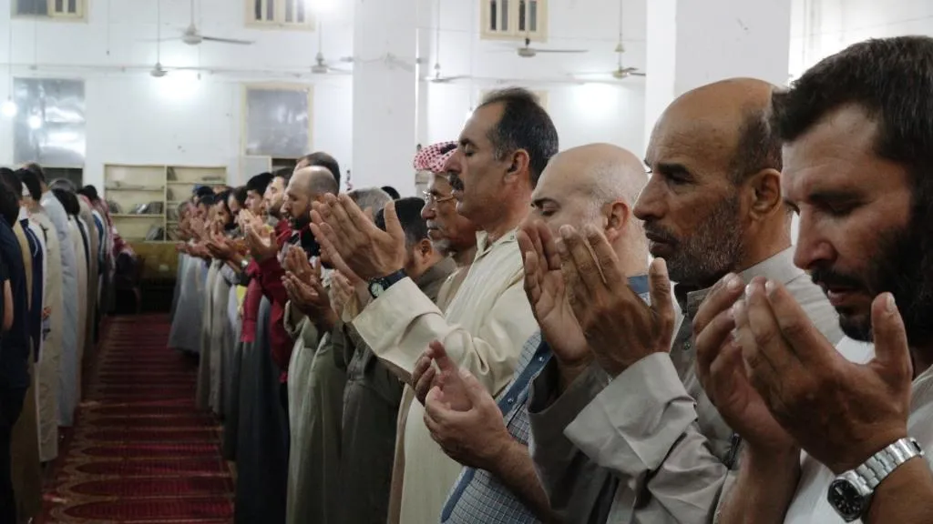 People of al-Raqqa city, al-Shiekh Maksoud neighborhood celebrating Fate Night
