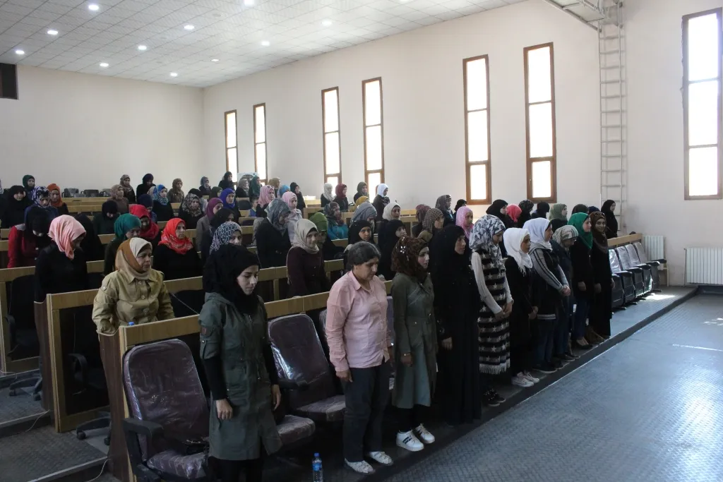 Lecture for Manbij teachers entitled "Raising Women's Awareness"