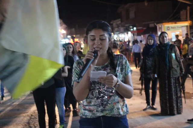 Torchlight march organized in Tirbê Spîyê