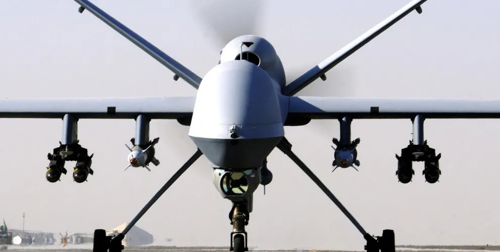 HPG landed drone loaded by missiles