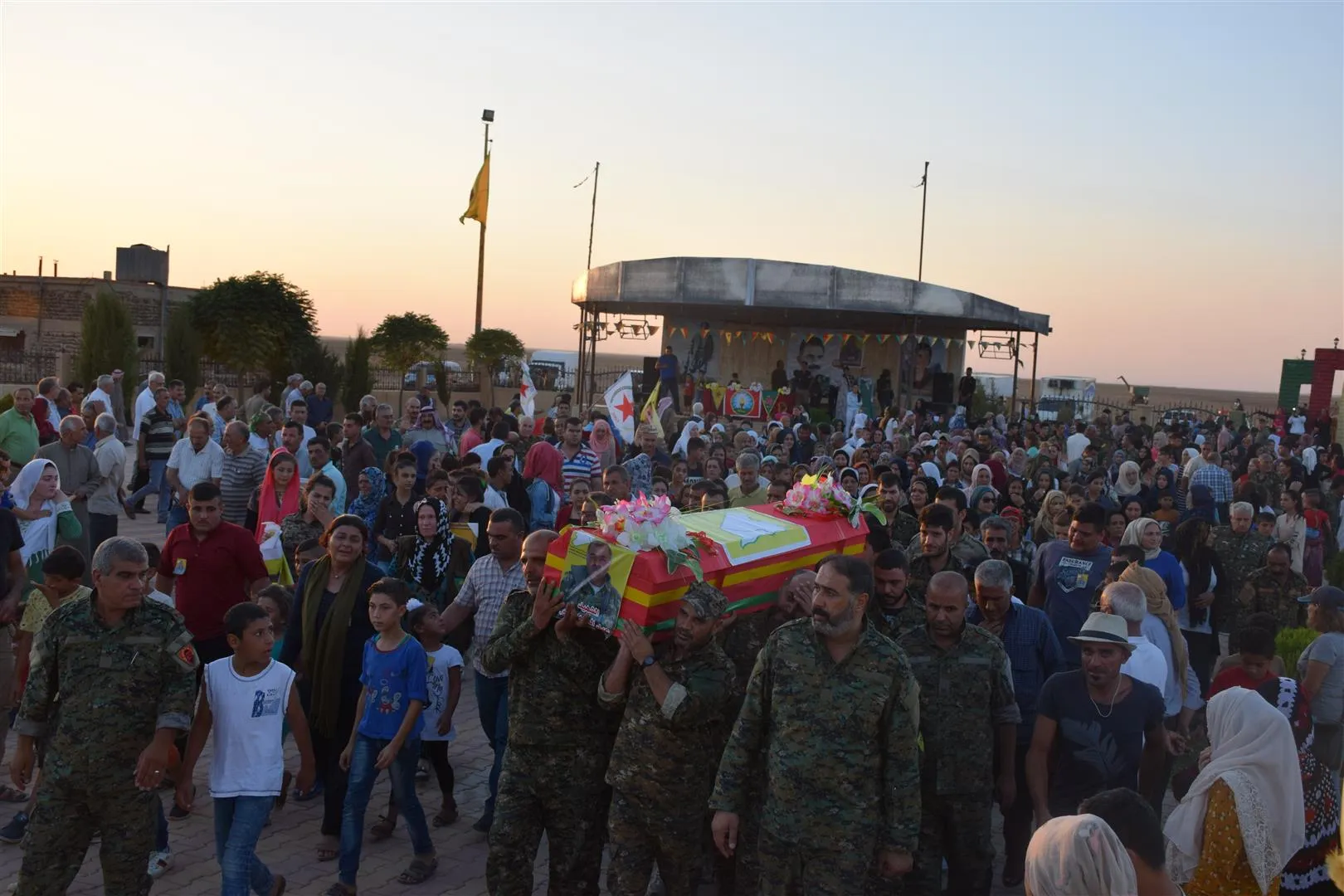 Al-Hasaka bid farewell martyr Baqi Jaro