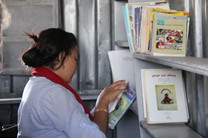  Library of 2,000 books opened in Serdem camp