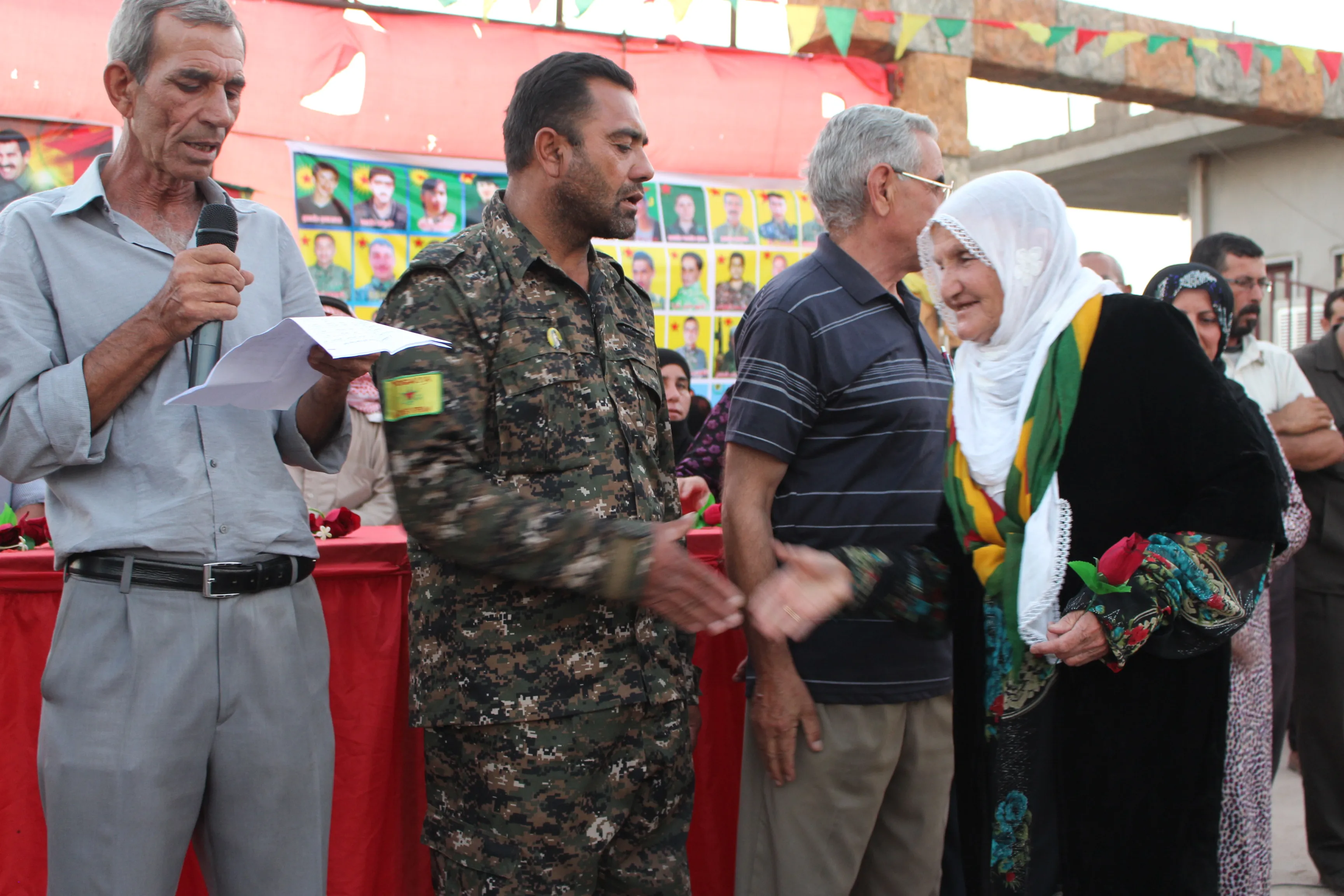 With flowers, flaming candles, Tirbê Spîyê people commemorated August, September martyrs