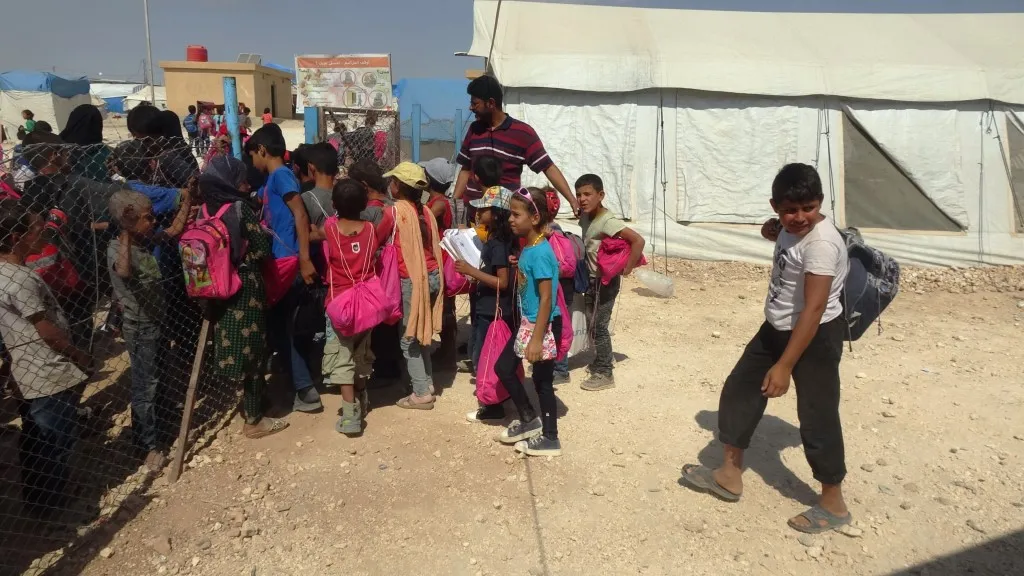 Ain Issa camp’s administration: keen to guarantee children’s right to education