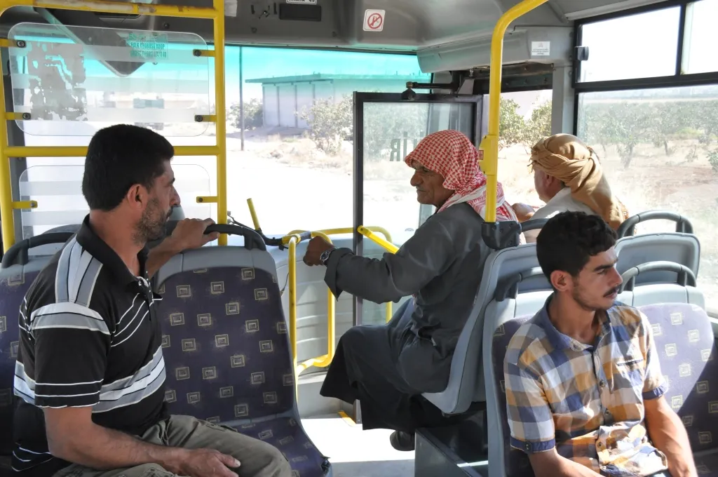 Videoed ... trip accompanied by internal transport buses
