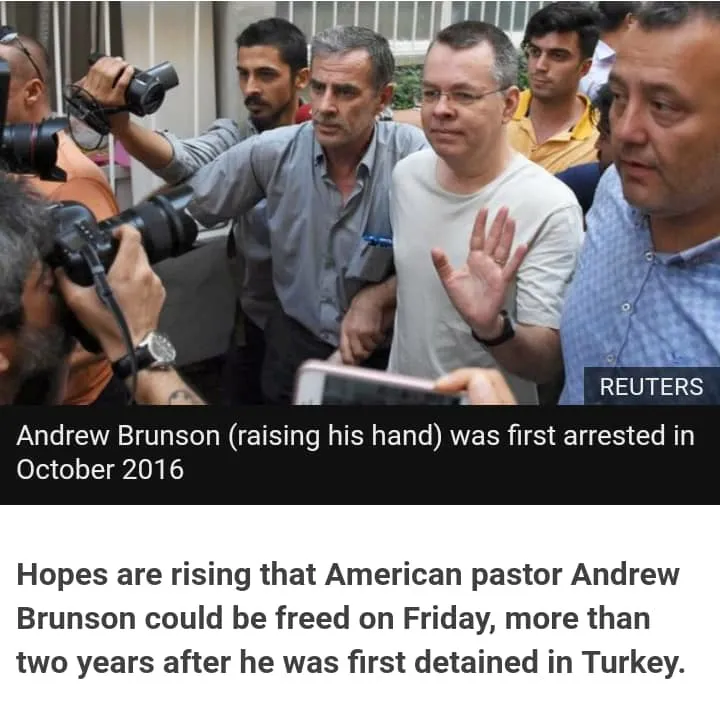 Hopes about American pastor's release raised