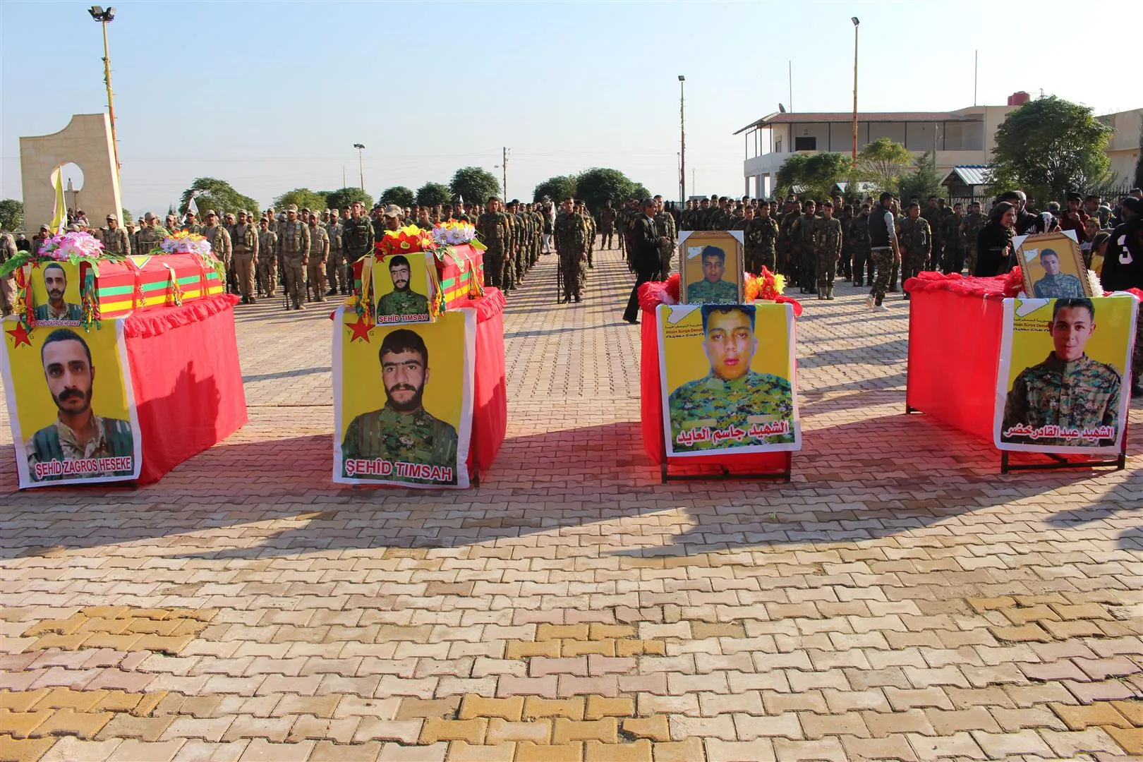 They pledged their martyrs to insist on building democratic Syria