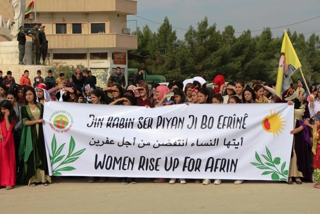 Mass demo denouncing isolation, occupation's attacks on North Syria