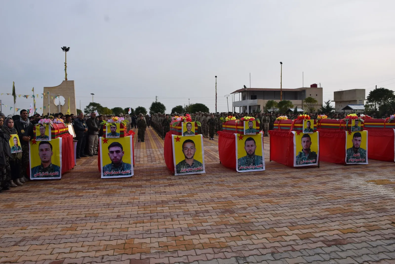 Thousands bid martyrs of "Battle to defeat terrorism" farewell