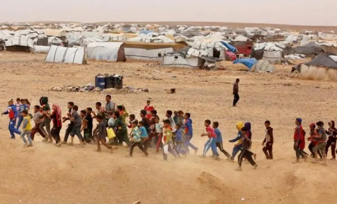 Al-Rekban camp, south Syria is awaiting for receiving humanitarian aid today