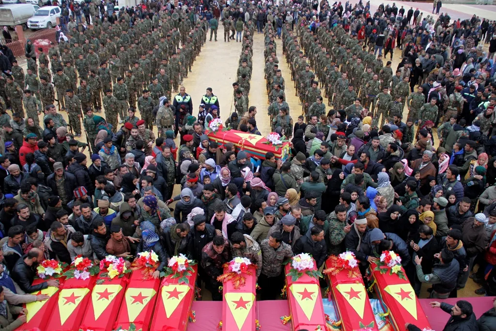 Serê Kaniyê bid farewell 10 martyrs of " Battled to defeat terrorism" 
