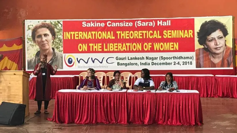 Women from 16 countries hold forum in India, gifted it to activist Sakîne Cansiz