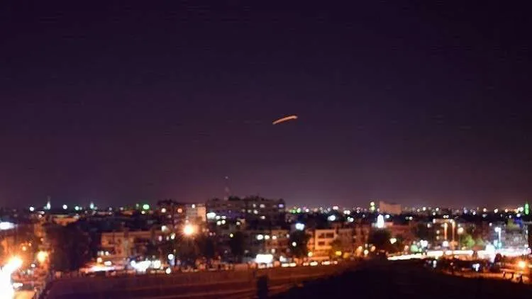 Syrian defenses responded to missiles south of capital