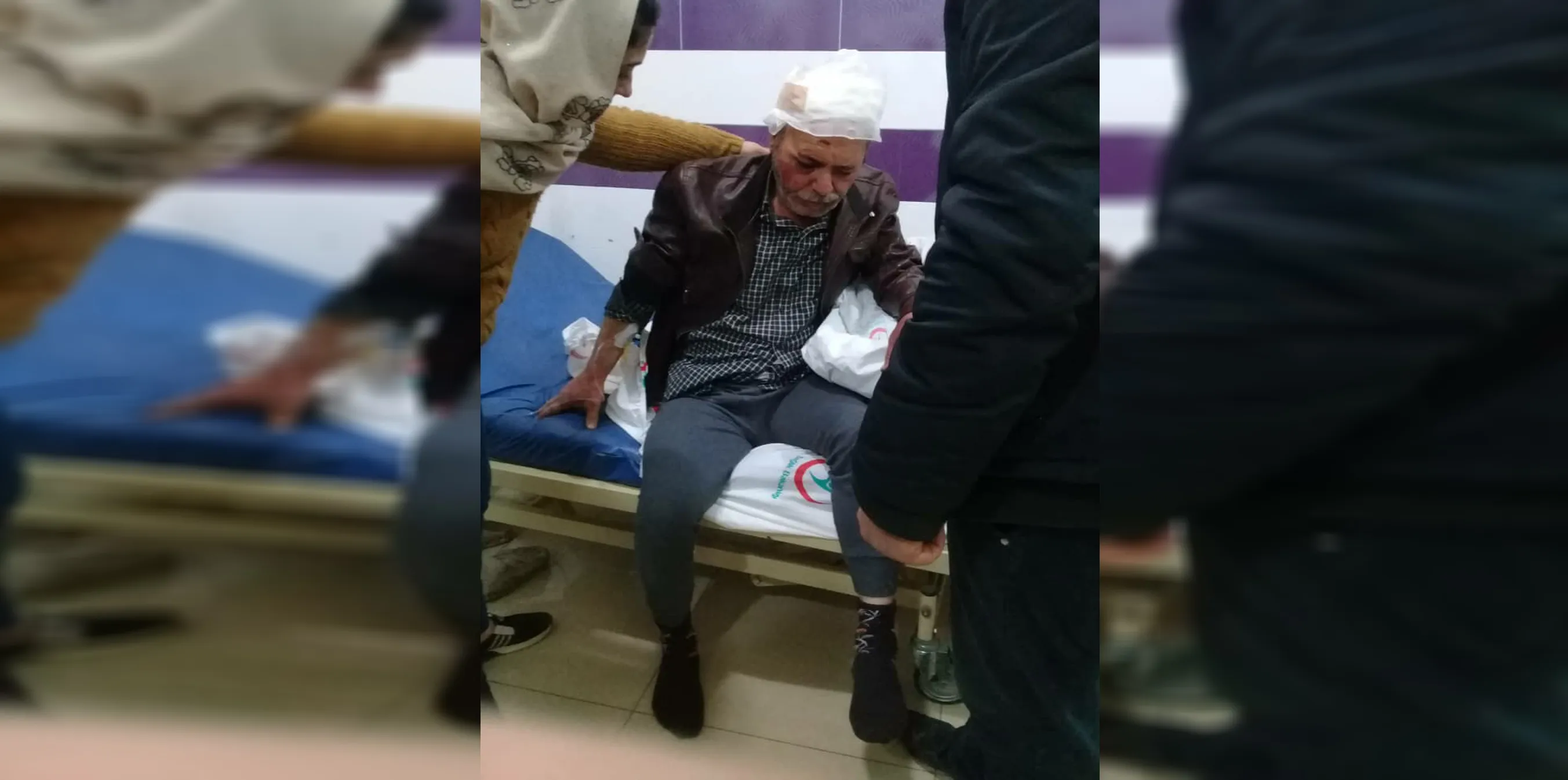 Occupation mercenaries assault citizen with his wife to loot their belongings