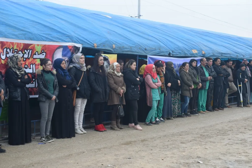 Girê Spî people continue their sit-in for 7th day