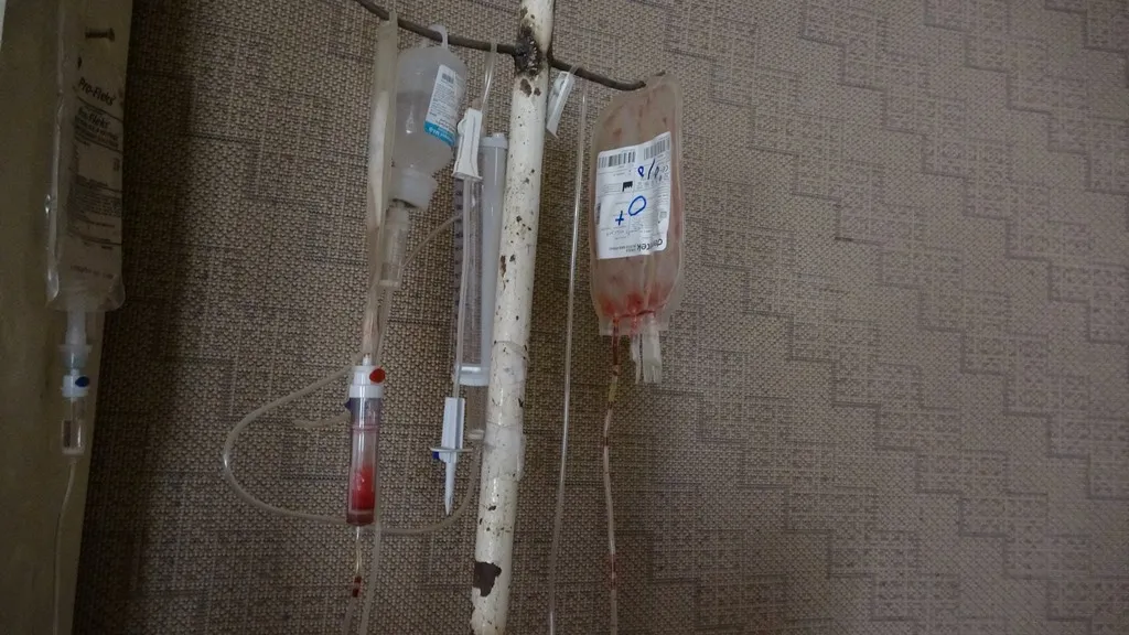 Scenes of al-Sousse Hospital, which IS converted it to field hospital