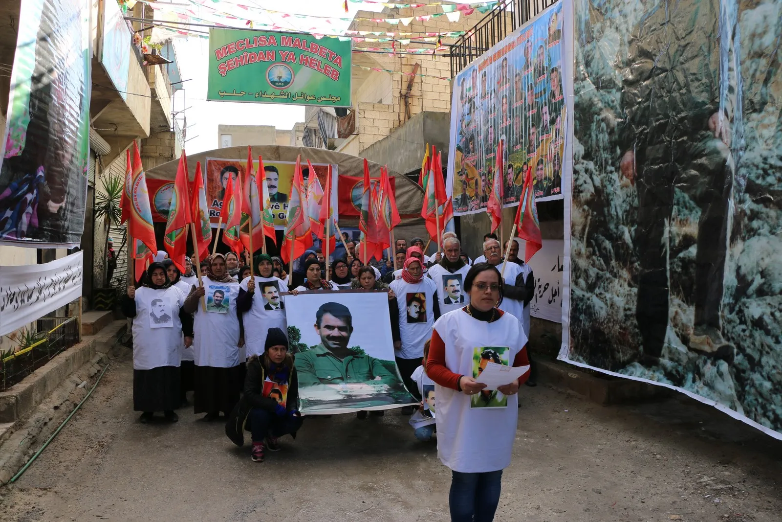 Sit-in tent of martyrs' families in Aleppo intiated